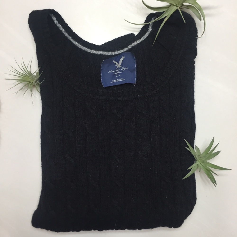 black american eagle sweater